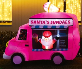 Mirabella+2.1m+Inflatable+Santa+Sundae+Truck