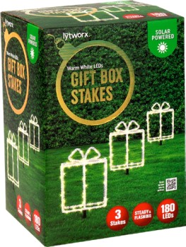 Lytworx+Solar+Gift+Box+Stake+Lights