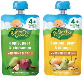 Raffertys-Garden-Baby-Food-120g-Selected-Varieties on sale