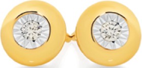 9ct-Gold-Diamond-Bezel-Stud-Earrings on sale