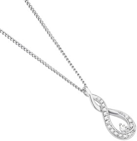 9ct-White-Gold-Diamond-Infinity-Pendant on sale