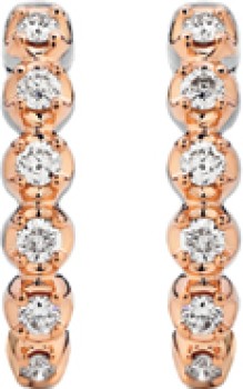 Limited-Edition-9ct-White-Gold-with-Rose-Gold-Plating-Diamond-Curve-Stud-Earrings on sale