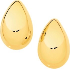 9ct-Gold-Polished-Teardrop-Stud-Earrings on sale