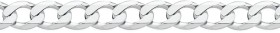 Sterling-Silver-20cm-Diamond-Cut-Bevelled-Curb-Bracelet on sale