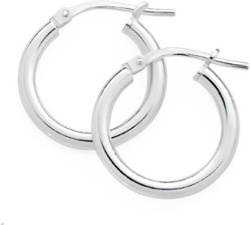 Sterling+Silver+2.2x12mm+Hoop+Earrings