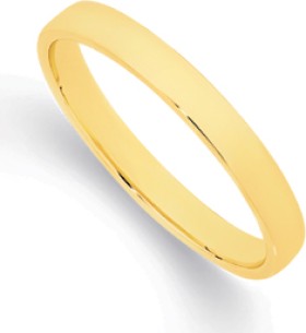 9ct+Gold+2.5mm+Half+Round+Wedding+Ring