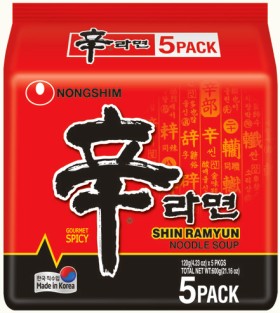 Nongshim+Instant+Noodle+5+Pack+Selected+Varieties