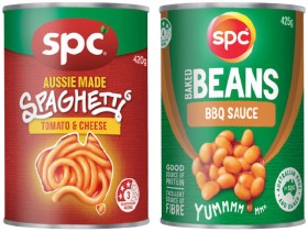 SPC+Baked+Beans+425g%2C+Spaghetti+or+Spag-A-Saurus+420g+Selected+Varieties