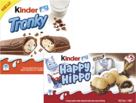 Kinder+Multipack+Tronky+or+Happy+Hippo+Biscuit+Bars+90g-103.5g