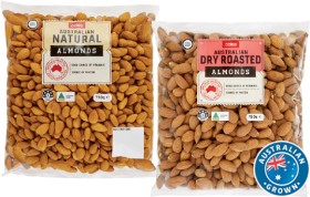 Coles+Australian+Dry+Roasted+or+Natural+Almonds+750g+Pack