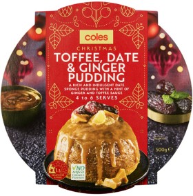 Coles-Christmas-Toffee-Date-Ginger-Pudding-500g on sale