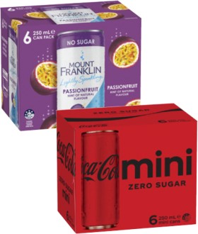 Coca-Cola%2C+or+Mt+Franklin+Mini+Cans+6x250mL