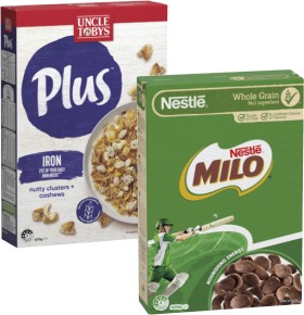 Nestl%26eacute%3B+Milo+Cereal+620g+or+Uncle+Tobys+Plus+Cereal+565g-705g