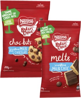 Nestl-Bakers-Choice-Baking-Chocolate-Bits-or-Melts-200g-290g on sale