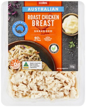 Coles-Australian-RSPCA-Approved-Chicken-Shredded-150g on sale