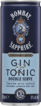 Bombay+Sapphire+Gin+%26amp%3B+Tonic+Double+Serve+10%25+Cans+4x250mL