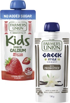 Farmers+Union+Greek+Style+or+No+Added+Sugar+Yogurt+Pouch+130g