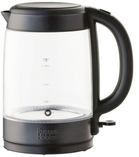 Russell-Hobbs-Brooklyn-Black-Glass-Kettle on sale