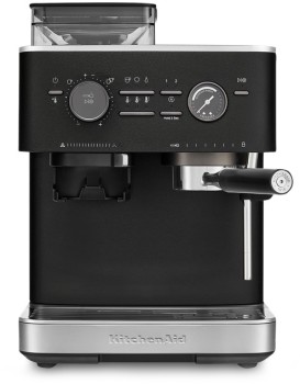 KitchenAid+Semi+Auto+Espresso+Machine+with+Burr+Grinder+Cast+Iron+in+Black