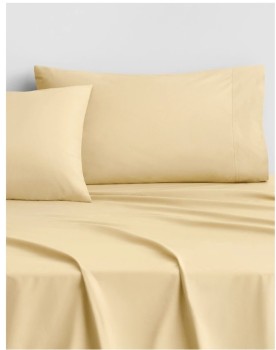 Sheridan-Byren-Percale-Sheet-Set-in-Straw-40cm on sale