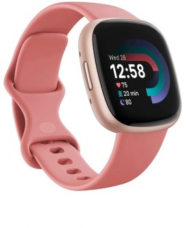 Fitbit+Versa+4+in+Pink+Sand