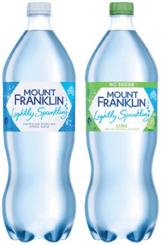 Mount+Franklin+Lightly+Sparkling+Water+1.25+Litre+Selected+Varieties