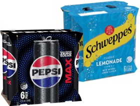 Pepsi+or+Schweppes+6x275mL+Selected+Varieties