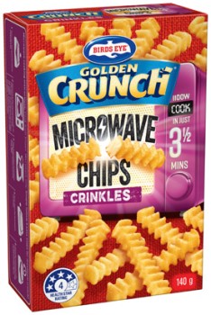 Birds+Eye+Golden+Crunch+Microwave+Chips+140g+Selected+Varieties