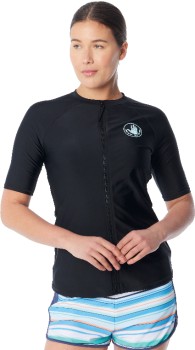 Body-Glove-Womens-Core-Short-Sleeve-Full-Zip-Rash-Vest on sale