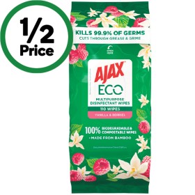 Ajax-Multipurpose-Disinfectant-Wipes-Pk-110 on sale