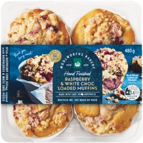 Woolworths-Loaded-Muffins-Pk-4 on sale