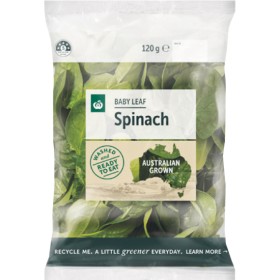 Woolworths-Australian-Baby-Leaf-Spinach-120g-Pack on sale