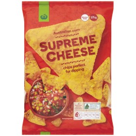 Woolworths+Supreme+Cheese+Corn+Chips+175g