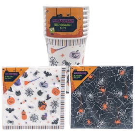 Halloween+Napkins+Pk+16+or+Cups+Pk+8+%26ndash%3B+Assorted