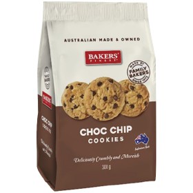 NEW+Bakers+Finest+Choc+Chip+Cookies+300g