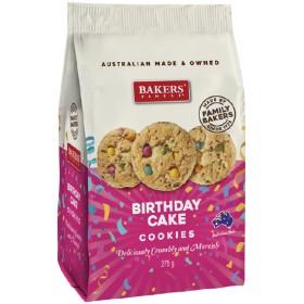 NEW-Bakers-Finest-Birthday-Cake-Cookies-275g on sale