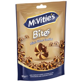 NEW+McVitie%26%23039%3Bs+Bites+Mini+Filled+Cookies+Vanilla+%26amp%3B+Choc+90g