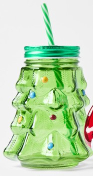 Christmas-Tree-Drink-Jar-and-Straw on sale