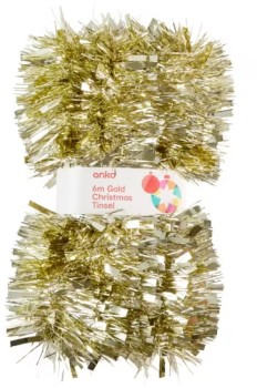 6m-Gold-Look-Christmas-Tinsel on sale