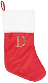 Letter-D-Stocking on sale