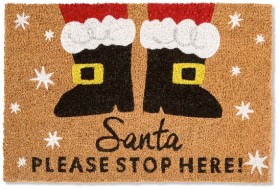 Santa+Stop+Here+Door+Mat