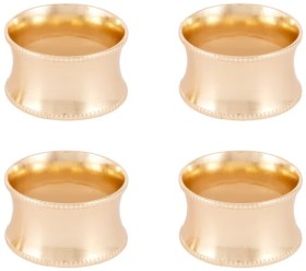 4-Gold-Look-Napkin-Rings on sale