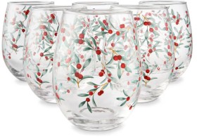 6-Traditional-Foliage-Stemless-Glasses on sale