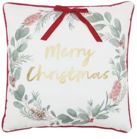 43cm+Christmas+Wreath+Cushion