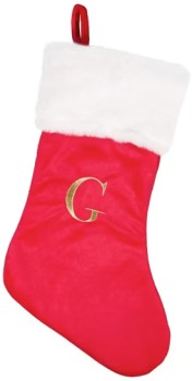 Letter-G-Stocking on sale