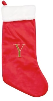 Letter-Y-Stocking on sale