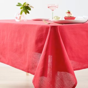 Red+Linen+Look+Tablecloth