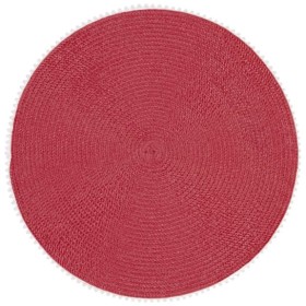 Red-Pom-Pom-Round-Placemat on sale