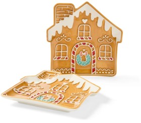 2+Pack+Gingerbread+House+Serve+Dish