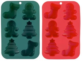 2+Pack+Christmas+Silicone+Moulds